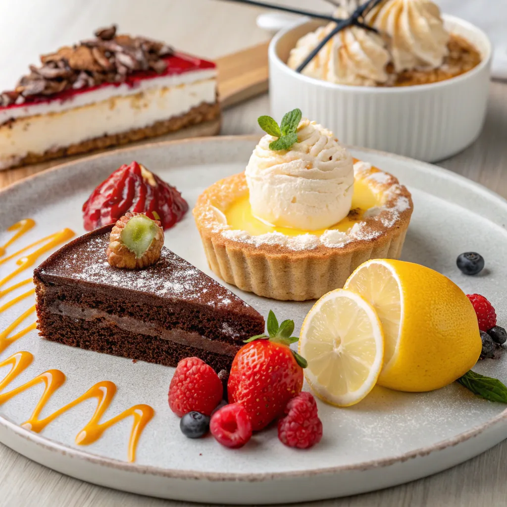Assorted dessert platter