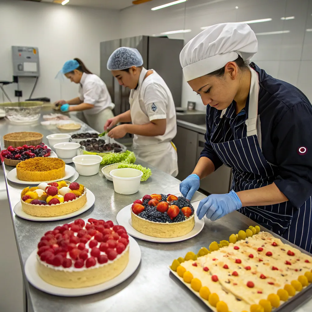 MELQUARXIA team preparing desserts
